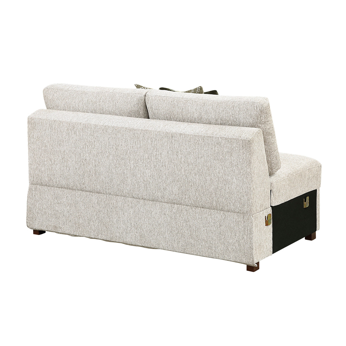 Isla Sage Sand 3-Piece Sectional with Pull-out Bed by Homelegance at Eve Furniture