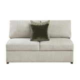 Isla Sage Sand 3-Piece Sleeper Sectional with Two Reversible Chaises and Storage by Homelegance at Eve Furniture