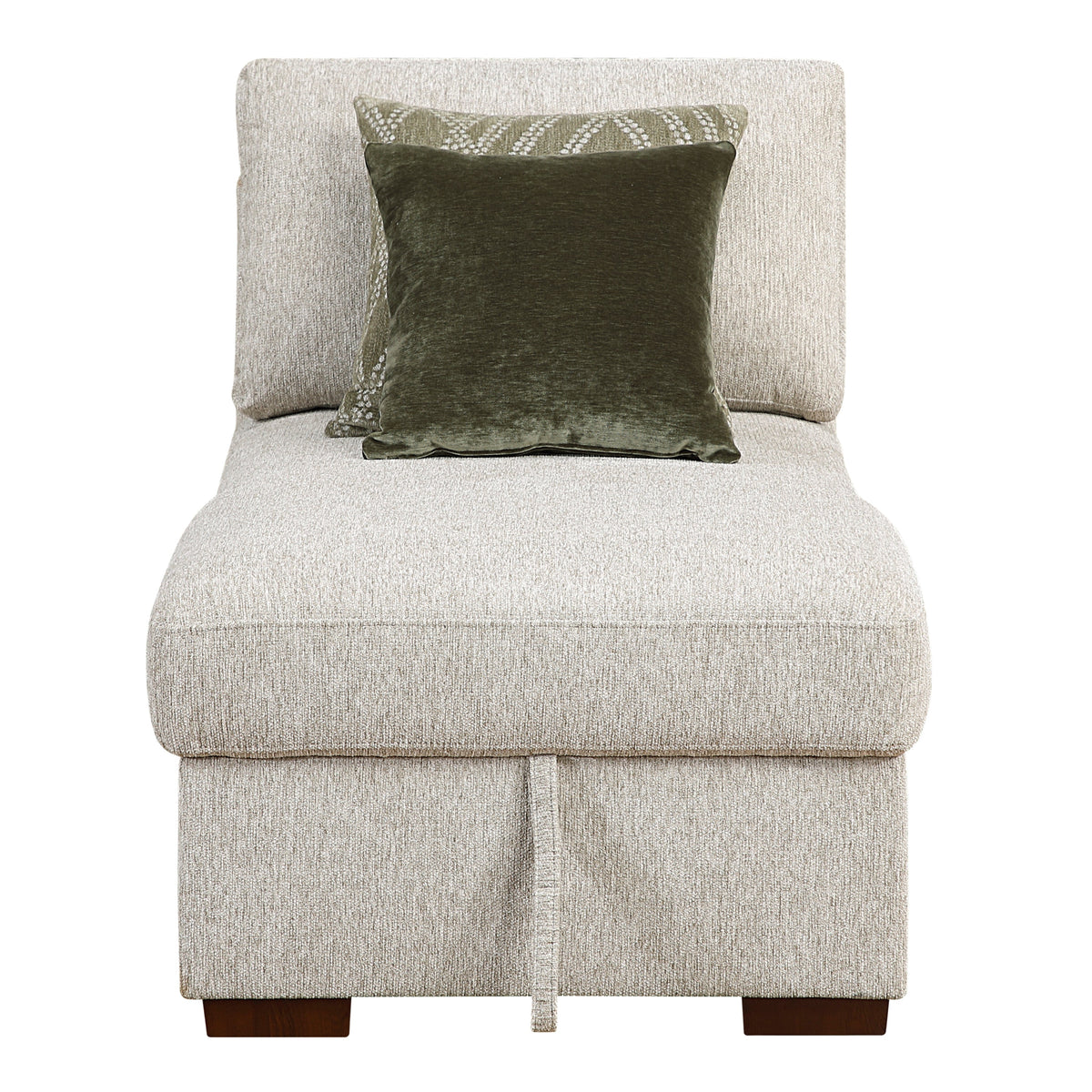 Isla Sage Sand 4-Piece L-Shaped Sleeper Sectional with Reversible Storage Chaise by Homelegance at Eve Furniture