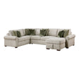 Isla Sage Sand 4-Piece L-Shaped Sleeper Sectional with Reversible Storage Chaise by Homelegance at Eve Furniture