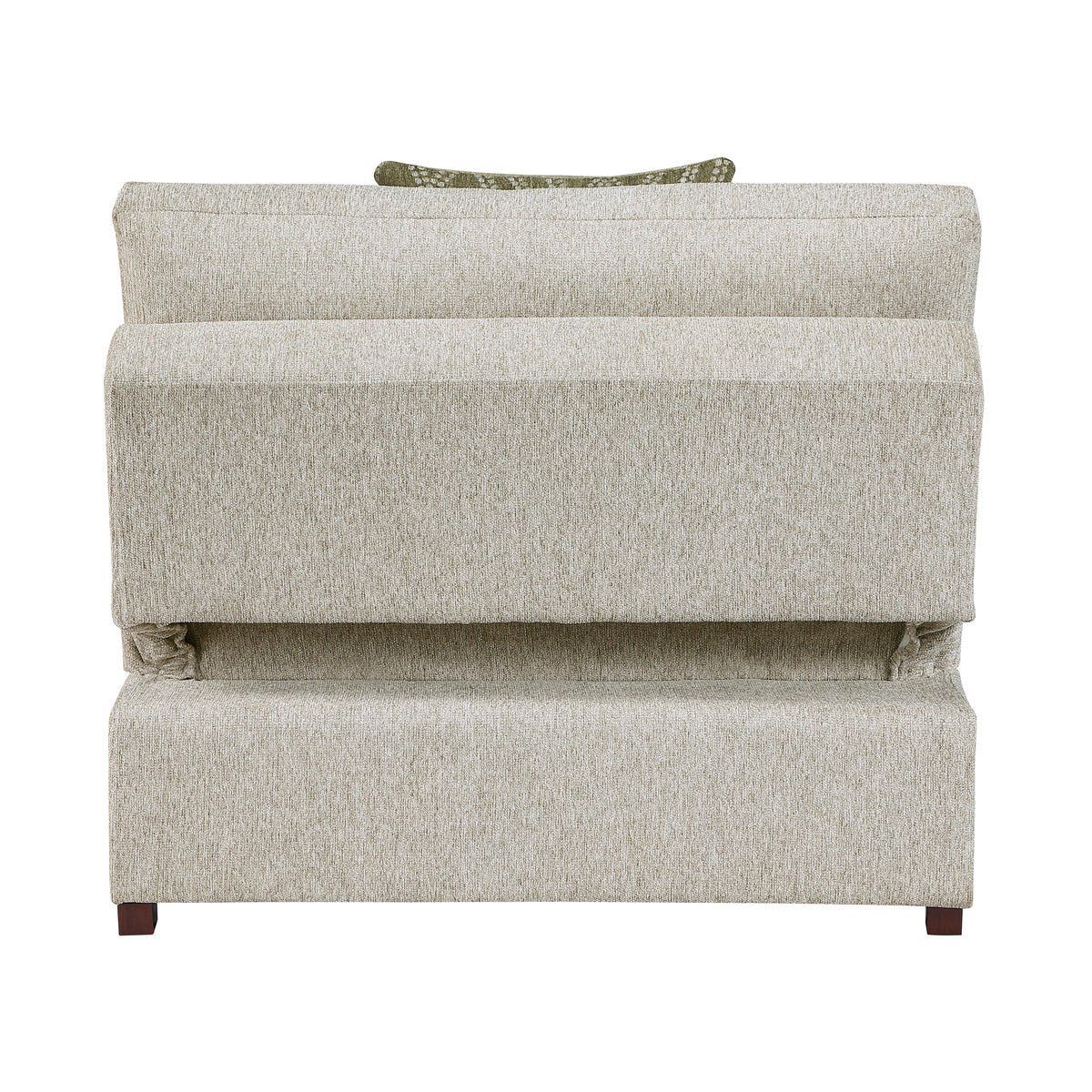 Isla Sage Sand 5-Piece Microfiber Dual Sleeper Sectional with Hidden Storage Chaise by Homelegance at Eve Furniture