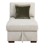 Isla Sage Sand 5-Piece Microfiber Dual Sleeper Sectional with Hidden Storage Chaise by Homelegance at Eve Furniture