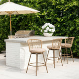 Islamorada Swivel Barstool Brown by Zuomod at Eve Furniture