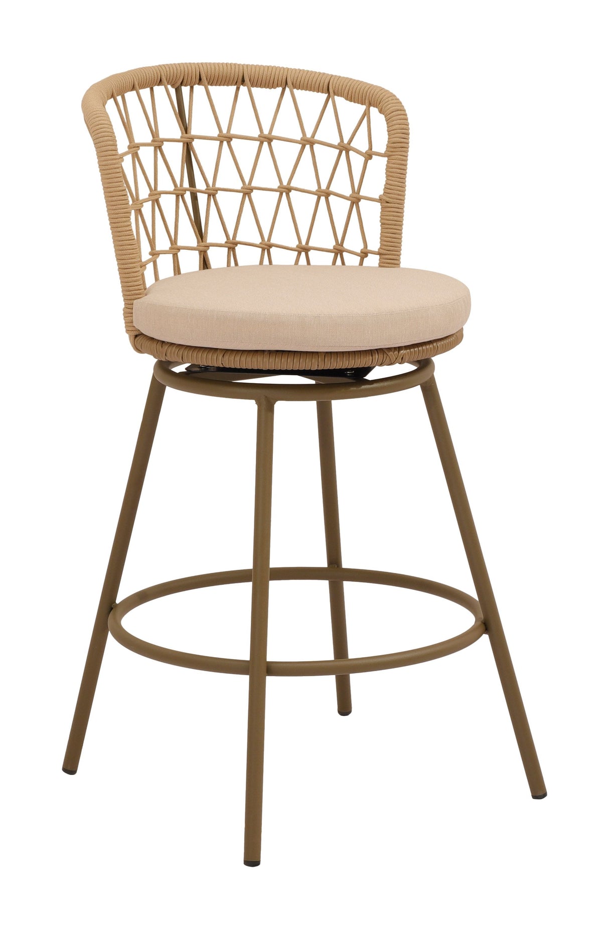 Islamorada Swivel Barstool Brown by Zuomod at Eve Furniture