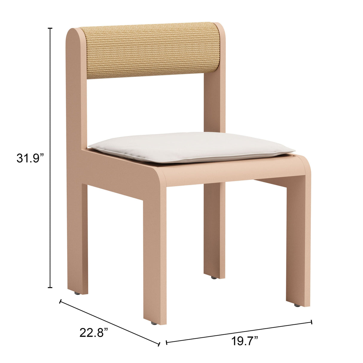 Island White Outdoor Dining Chair (Set of 2) by Zuomod at Eve Furniture