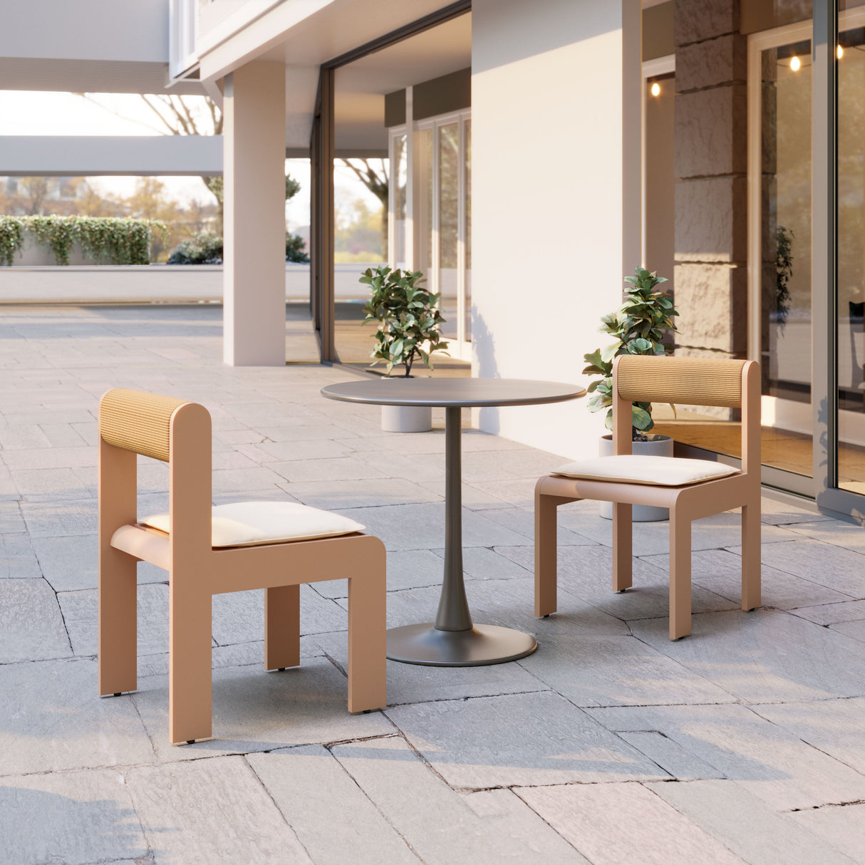 Island White Outdoor Dining Chair (Set of 2) by Zuomod at Eve Furniture