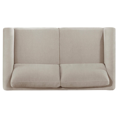 Islington Taupe 2-Piece Upholstered Panel Arm Living Room Set by Coaster at Eve Furniture