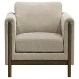 Islington 3-piece Upholstered Panel Arm Sofa Set Taupe by Coaster at Eve Furniture