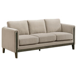 Islington 3-piece Upholstered Panel Arm Sofa Set Taupe by Coaster at Eve Furniture