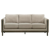 Islington 3-piece Upholstered Panel Arm Sofa Set Taupe by Coaster at Eve Furniture