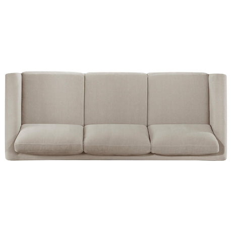 Islington 3-piece Upholstered Panel Arm Sofa Set Taupe by Coaster at Eve Furniture