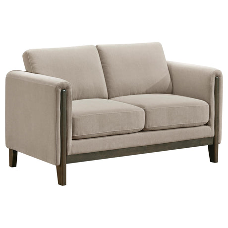 Islington 3-piece Upholstered Panel Arm Sofa Set Taupe by Coaster at Eve Furniture