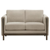 Islington 3-piece Upholstered Panel Arm Sofa Set Taupe by Coaster at Eve Furniture