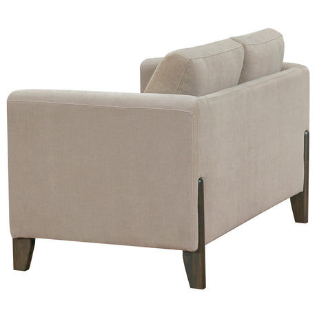 Islington 3-piece Upholstered Panel Arm Sofa Set Taupe by Coaster at Eve Furniture