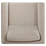 Islington Taupe Fabric Upholstered Panel Arm Accent Chair by Coaster at Eve Furniture