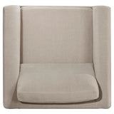Islington Taupe Fabric Upholstered Panel Arm Accent Chair by Coaster at Eve Furniture