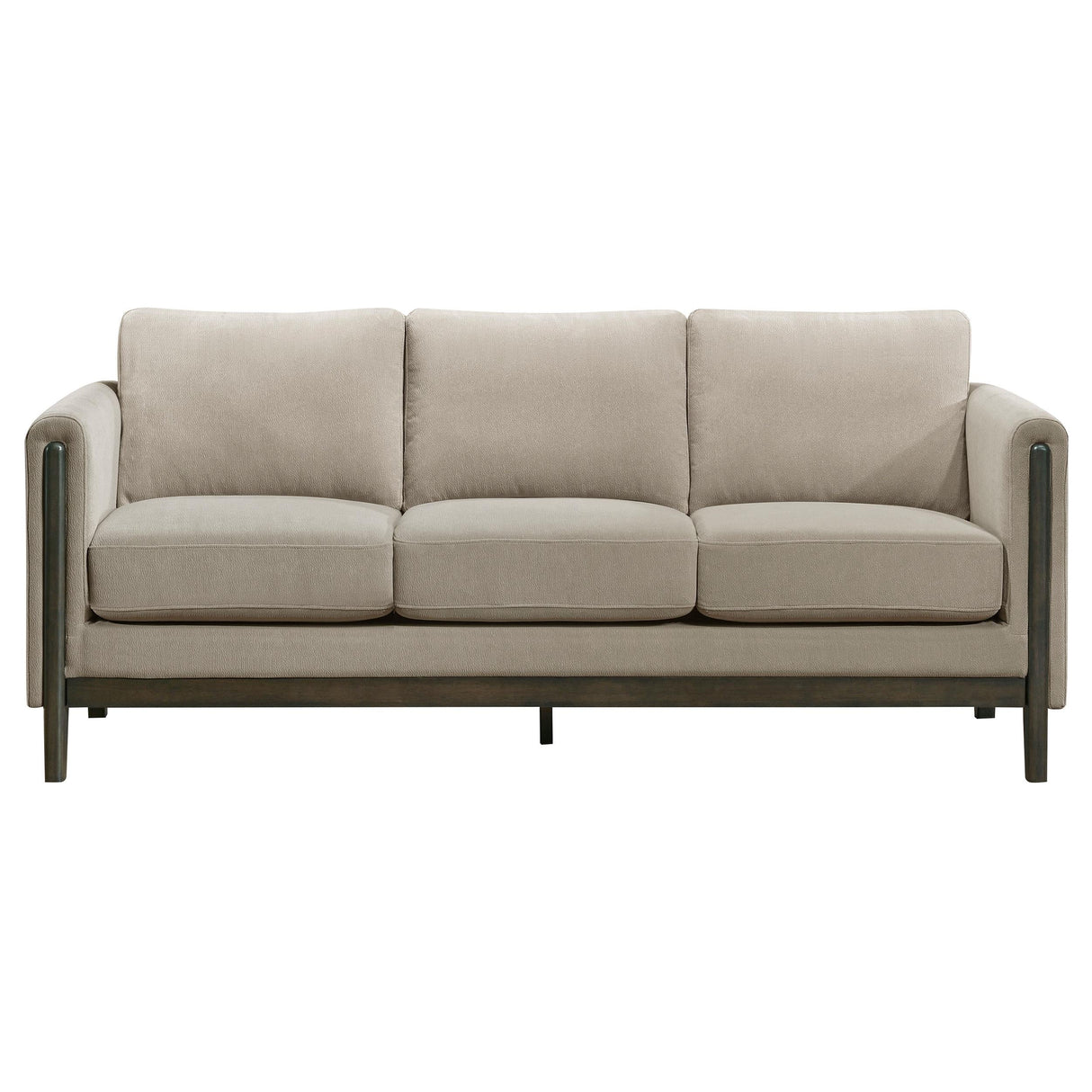 Islington Taupe Fabric Upholstered Panel Arm Sofa by Coaster at Eve Furniture