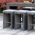 Ismay Gray Outdoor Bar Stool (6/Ctn) by Furniture of America at Eve Furniture