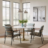 Ithaca White & Gold Dining Table by Zuomod at Eve Furniture