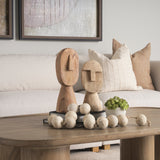 Ivan Large Wooden Head Sculpture by Mercana at Eve Furniture