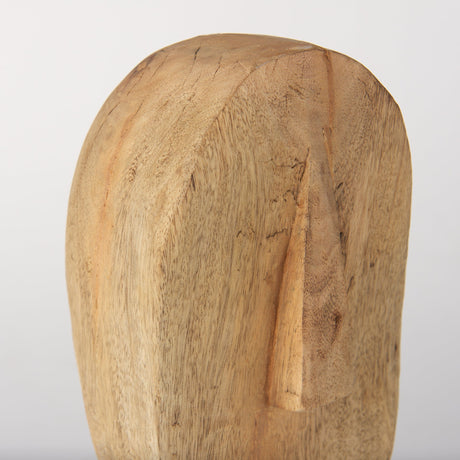 Ivan Large Wooden Head Sculpture by Mercana at Eve Furniture