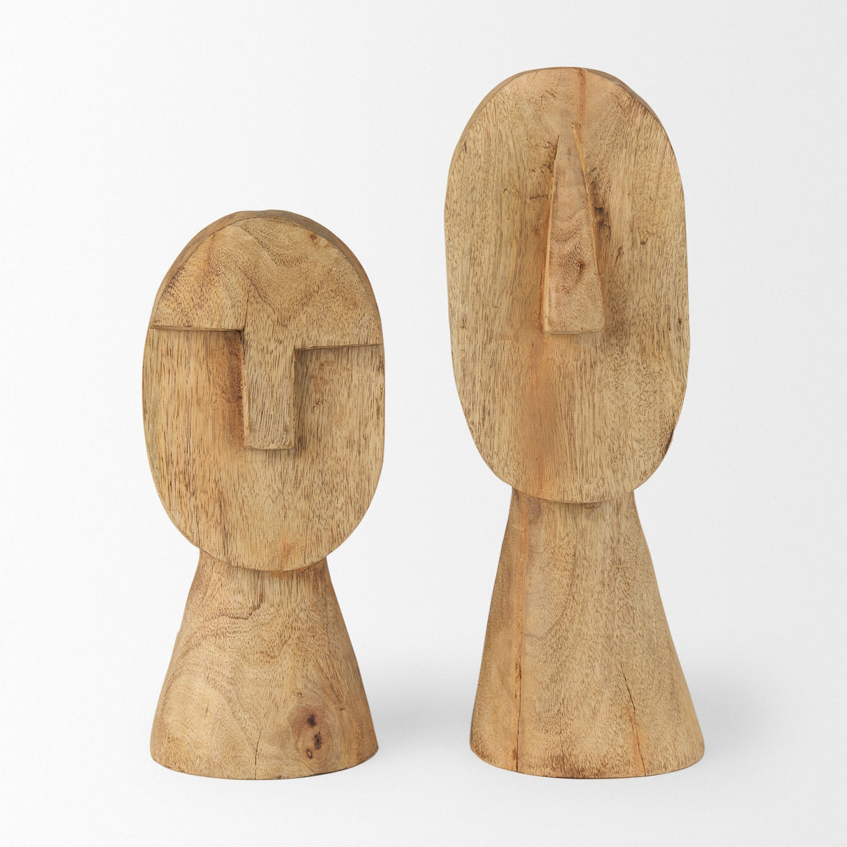 Ivan Large Wooden Head Sculpture by Mercana at Eve Furniture