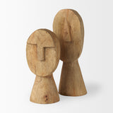 Ivan Large Wooden Head Sculpture by Mercana at Eve Furniture
