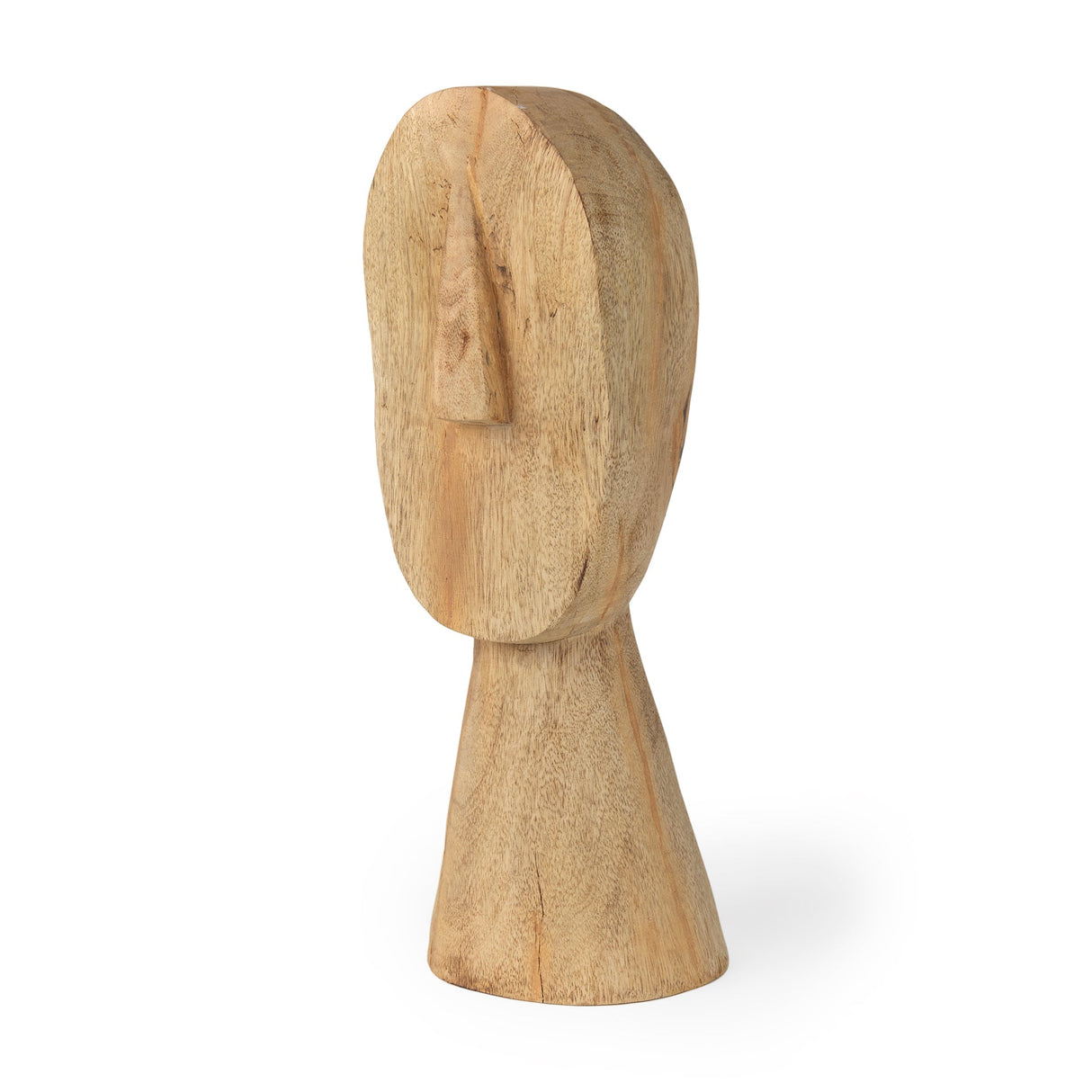 Ivan Large Wooden Head Sculpture by Mercana at Eve Furniture