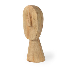 Ivan Large Wooden Head Sculpture by Mercana at Eve Furniture