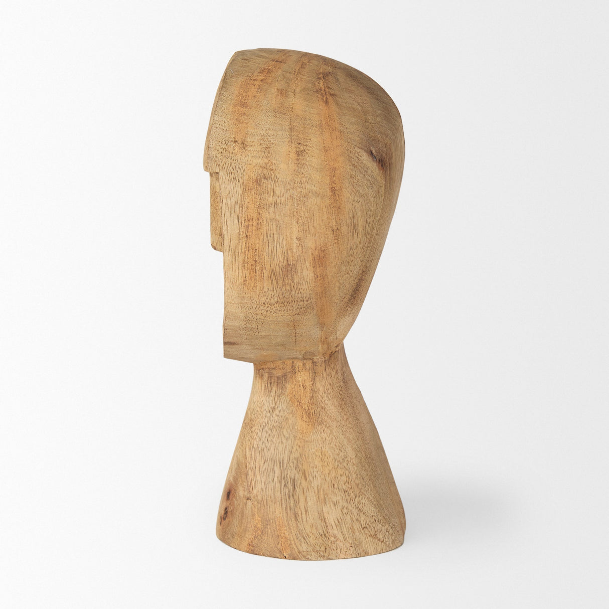 Ivan Medium Wooden Head Sculpture by Mercana at Eve Furniture