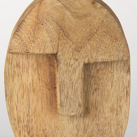Ivan Medium Wooden Head Sculpture by Mercana at Eve Furniture
