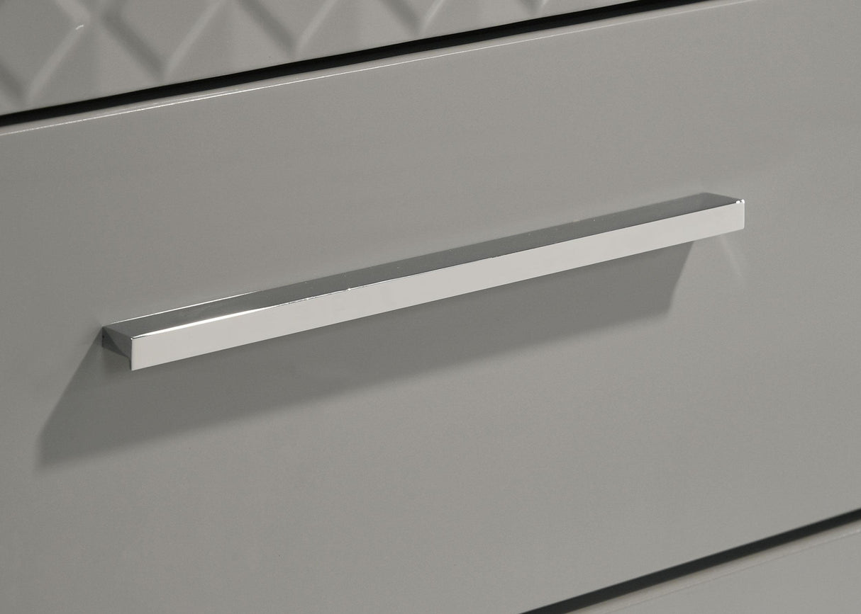 Ives 5-drawer Bedroom Chest of Drawers Grey High Gloss by Coaster at Eve Furniture