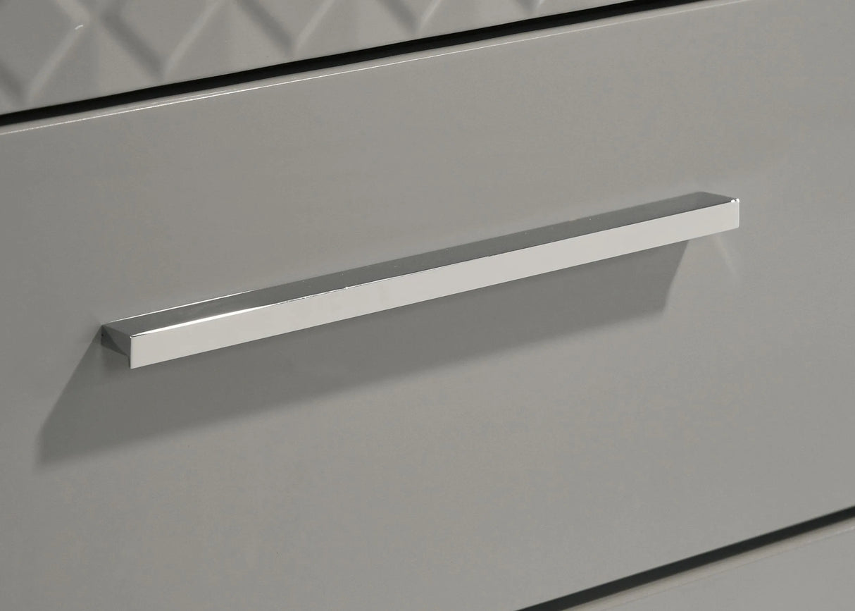 Ives 5-drawer Bedroom Chest of Drawers Grey High Gloss by Coaster at Eve Furniture