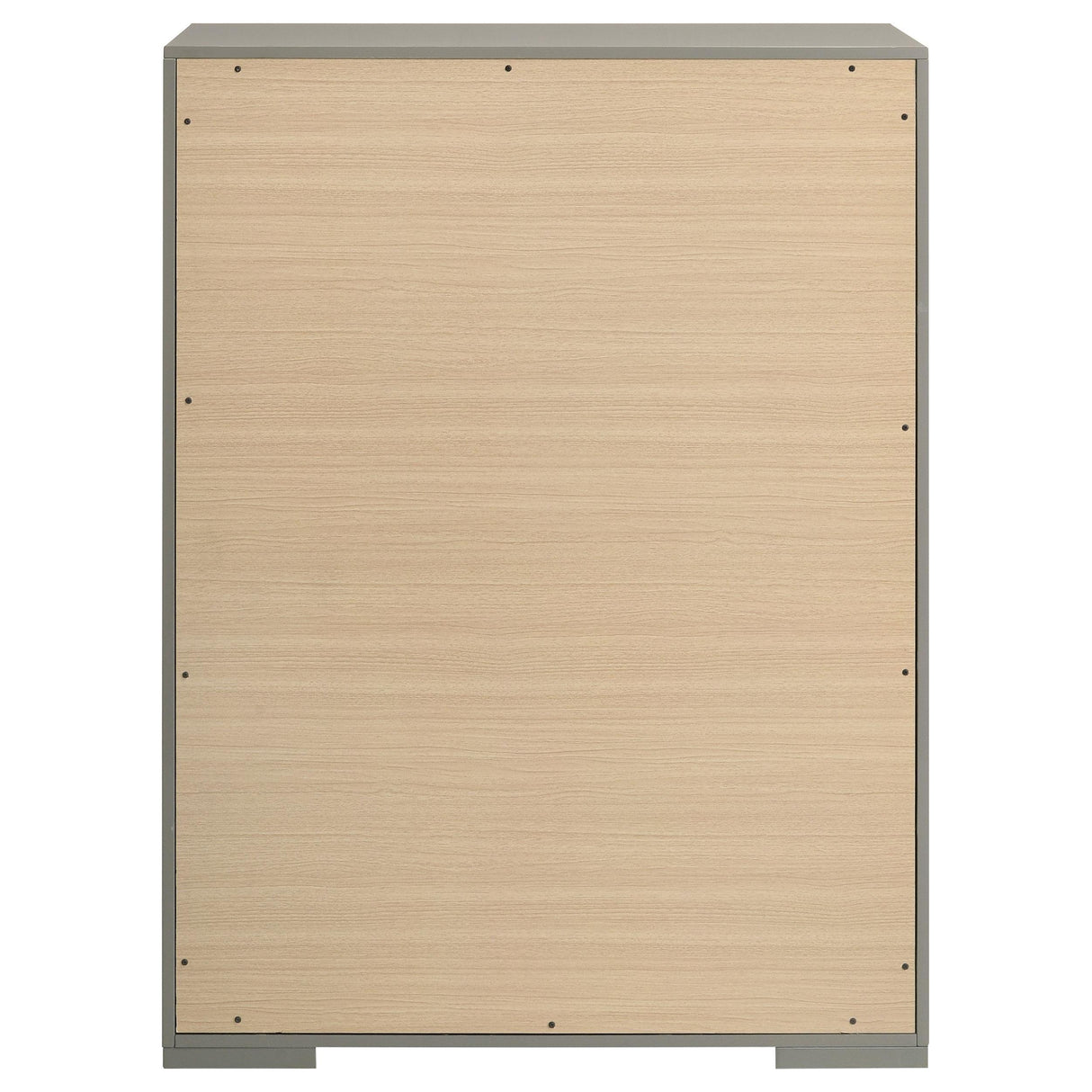 Ives 5-drawer Bedroom Chest of Drawers Grey High Gloss by Coaster at Eve Furniture