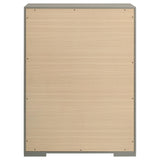Ives 5-drawer Bedroom Chest of Drawers Grey High Gloss by Coaster at Eve Furniture