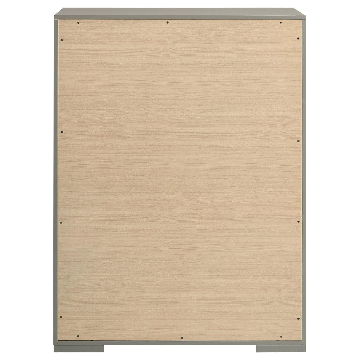 Ives 5-drawer Bedroom Chest of Drawers Grey High Gloss by Coaster at Eve Furniture