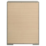 Ives 5-drawer Bedroom Chest of Drawers Grey High Gloss by Coaster at Eve Furniture