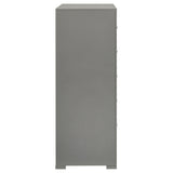 Ives 5-drawer Bedroom Chest of Drawers Grey High Gloss by Coaster at Eve Furniture