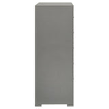 Ives 5-drawer Bedroom Chest of Drawers Grey High Gloss by Coaster at Eve Furniture
