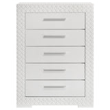 Ives 5-drawer Bedroom Chest of Drawers White High Gloss