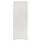 Ives 5-drawer Bedroom Chest of Drawers White High Gloss by Coaster at Eve Furniture