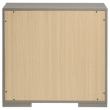 Ives Grey High Gloss 2-drawer Nightstand Bedside Table by Coaster at Eve Furniture