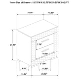 Ives Grey High Gloss 4-Piece Queen Bedroom Set by Coaster at Eve Furniture
