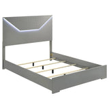 Ives Grey High Gloss 4-Piece Queen Bedroom Set by Coaster at Eve Furniture