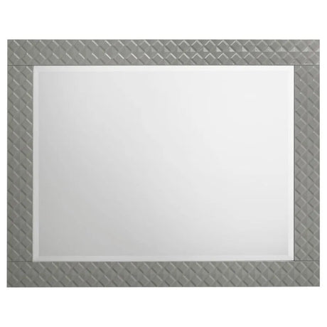 Ives Grey High Gloss 4-Piece Queen Bedroom Set by Coaster at Eve Furniture