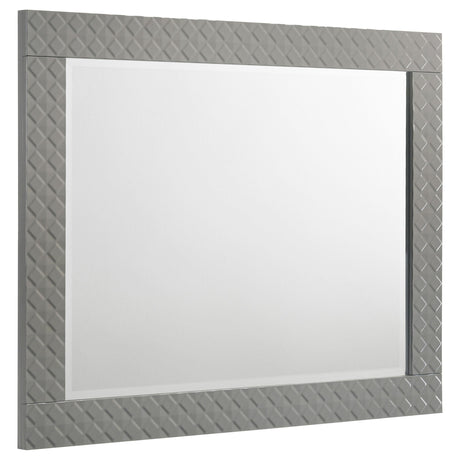 Ives Grey High Gloss Dresser Mirror by Coaster at Eve Furniture