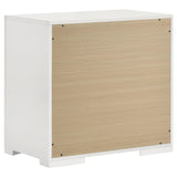 Ives White High Gloss 2-drawer Nightstand Bedside Table by Coaster at Eve Furniture