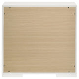 Ives White High Gloss 2-drawer Nightstand Bedside Table by Coaster at Eve Furniture