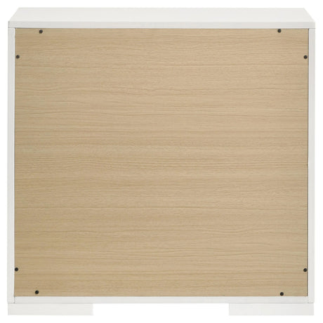 Ives White High Gloss 2-drawer Nightstand Bedside Table by Coaster at Eve Furniture