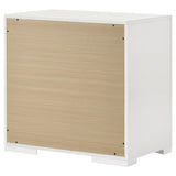 Ives White High Gloss 2-drawer Nightstand Bedside Table by Coaster at Eve Furniture